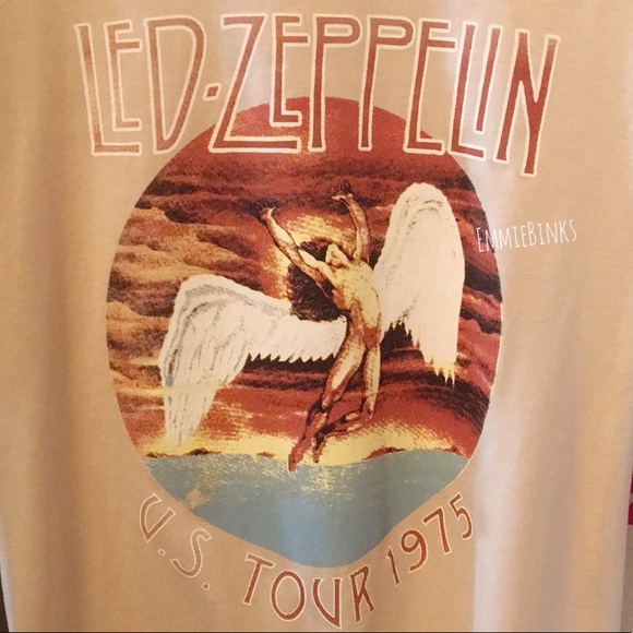 NWT, LED Zeppelin 1975 Tour Band T-Shirt - Picture 8 of 15